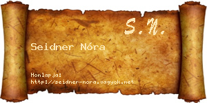 Seidner Nóra névjegykártya